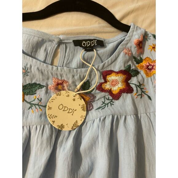 Oddi Oversized Embroidered Dress size Small - Light Blue - Picture 9 of 10